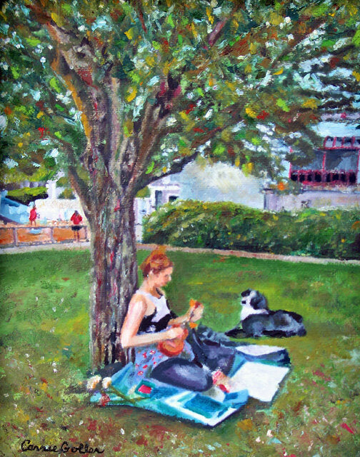 Carrie Goller - ***SOLD***Sailor - Oil/Mixed Media -10x8