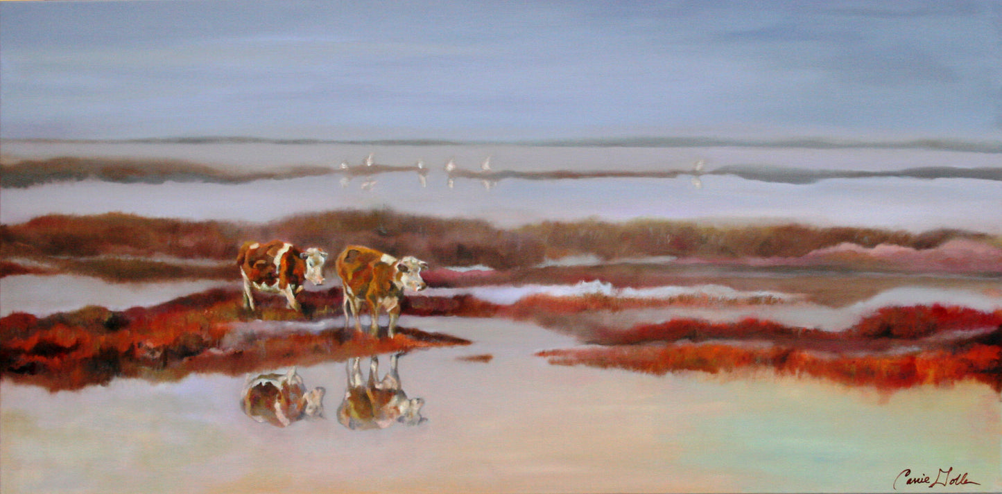 ***SOLD*** Aquitaine I - Encaustic - 18x18