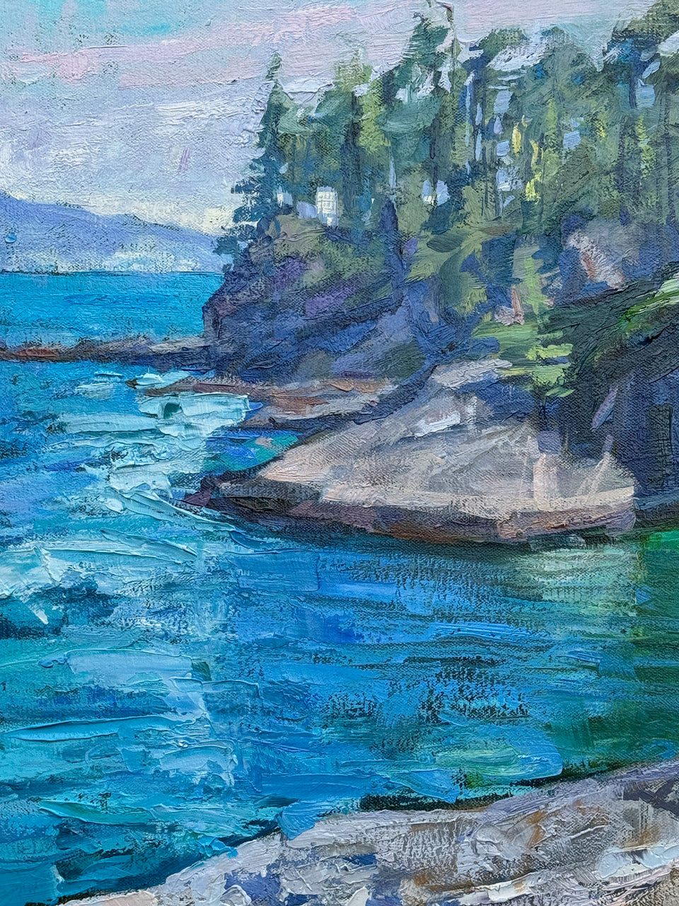 BRIAN MAHIEU - Sea Caves - Cape Flattery, Oil on Canvas, 30x24 *Not currently in gallery, request to view*