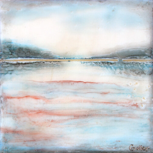 ***SOLD*** Carrie Goller - Seascape II, encaustic 5x5