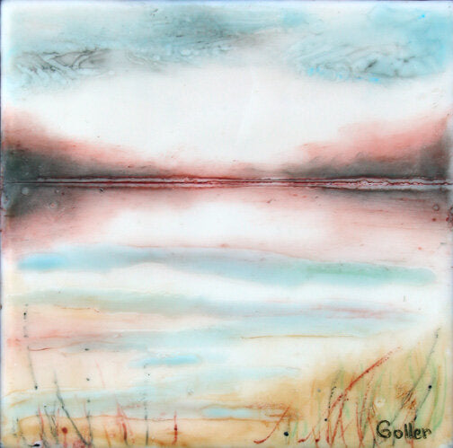 ***SOLD*** Carrie Goller - Seascape III, encaustic 5x5