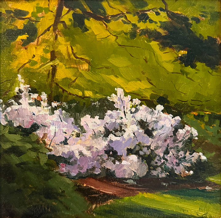 MAURY WEISS - Seattle Arboretum, Original Plein Air Oil on Panel, 8x8