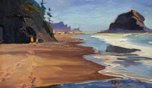 ***SOLD***ROBIN WEISS - Second Beach - Oil - 6 x 10