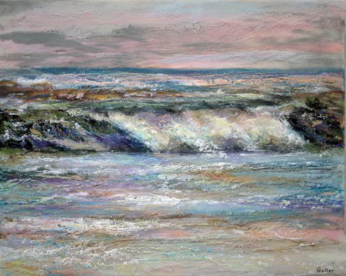 Prints available, original ***SOLD*** Carrie Goller - Serenity III, encaustic/mixed media 16x20