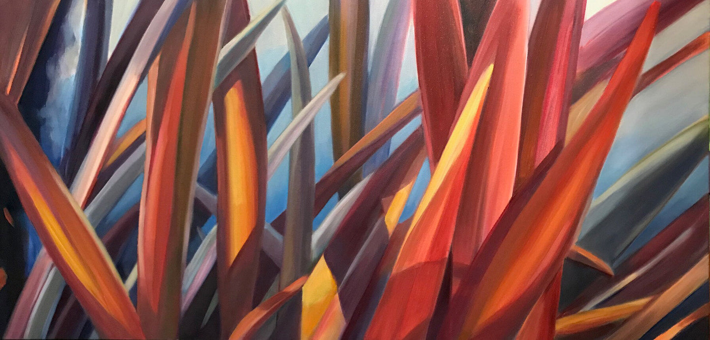 Original ***SOLD*** SOPHIE FRIEDA - Shades of Autumn, Oil on canvas 15x30
