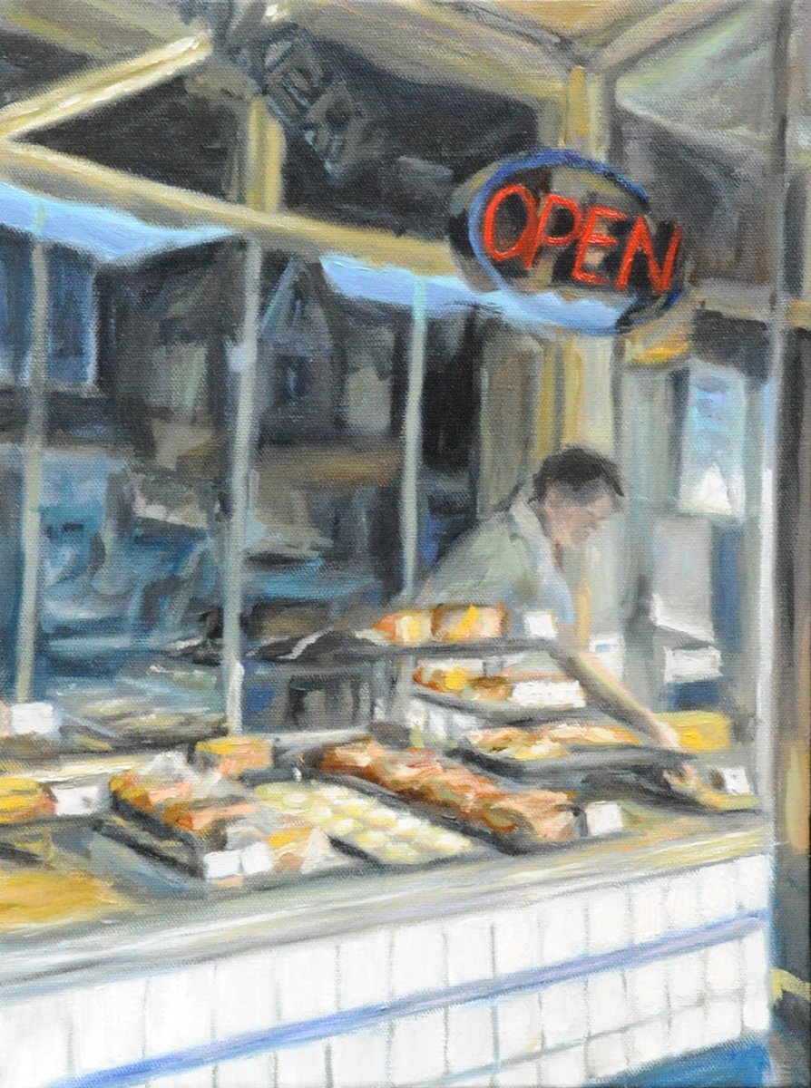 Jody Yashenko - Sluys Bakery, oil 16x12 (framed)