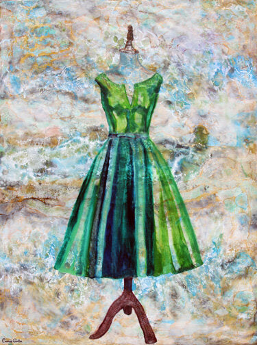 Prints available, original ***SOLD*** CARRIE GOLLER - Sojourn, encaustic 40x30