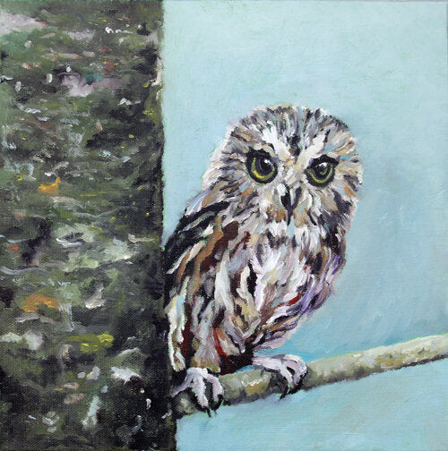 Prints available, original ***SOLD*** CARRIE GOLLER - Solomon, oil on canvas 10x10