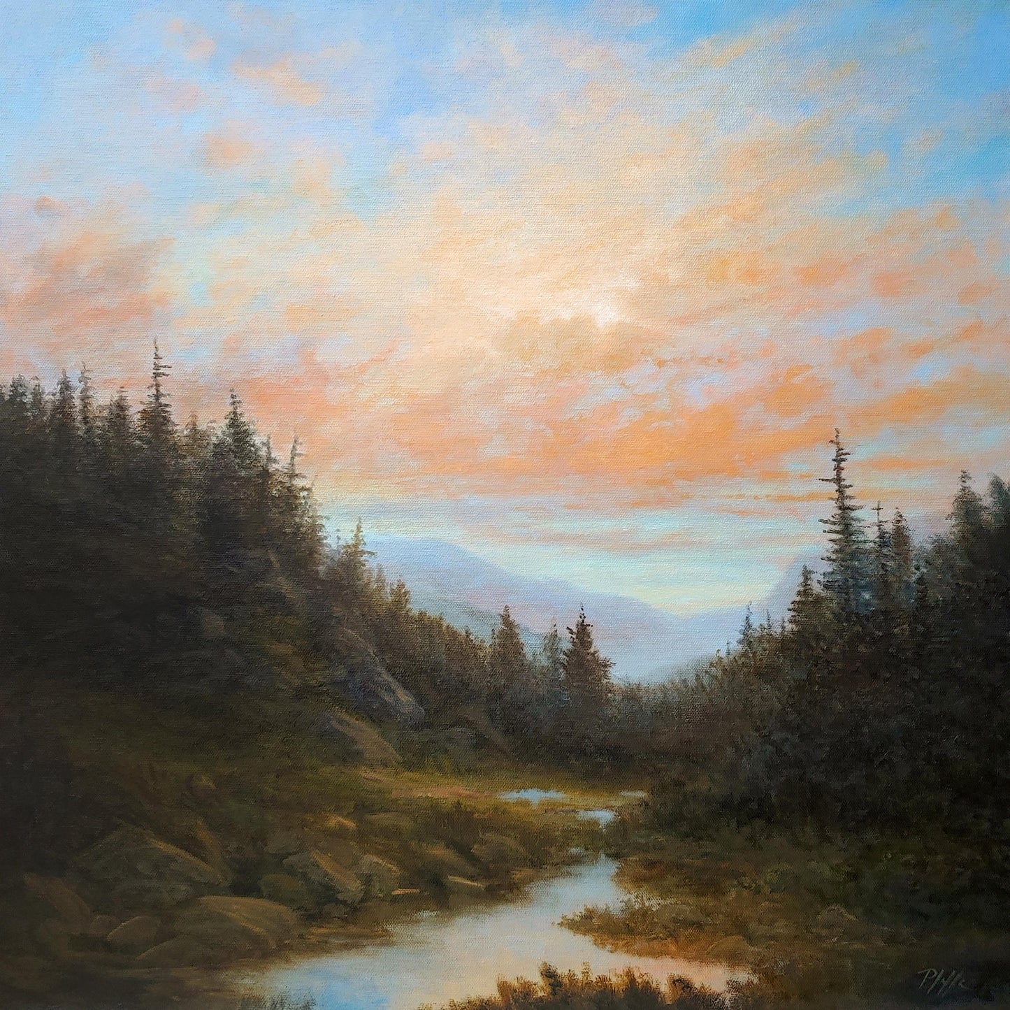 TIM PFEIFFER - Somewhere , oil 24x24 (framed)