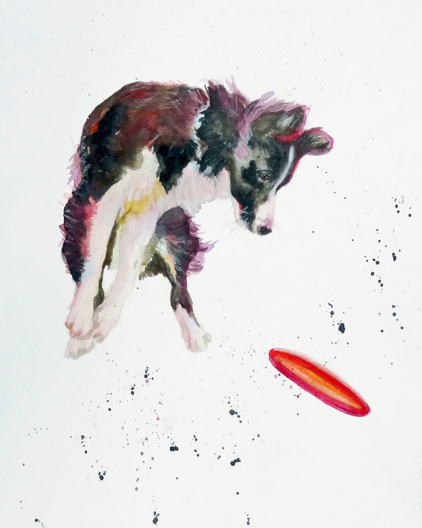 CARRIE GOLLER PRINTS - CREATURES - SPORT original watercolor, 14x11