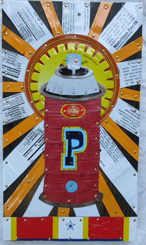 ***SOLD*** Loran Scruggs - Spray Paint Can - 10x6 Recycled Tin Art