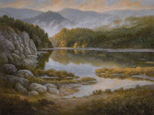 TIM PFEIFFER - Stillness of Morning, oil (framed) 18x24