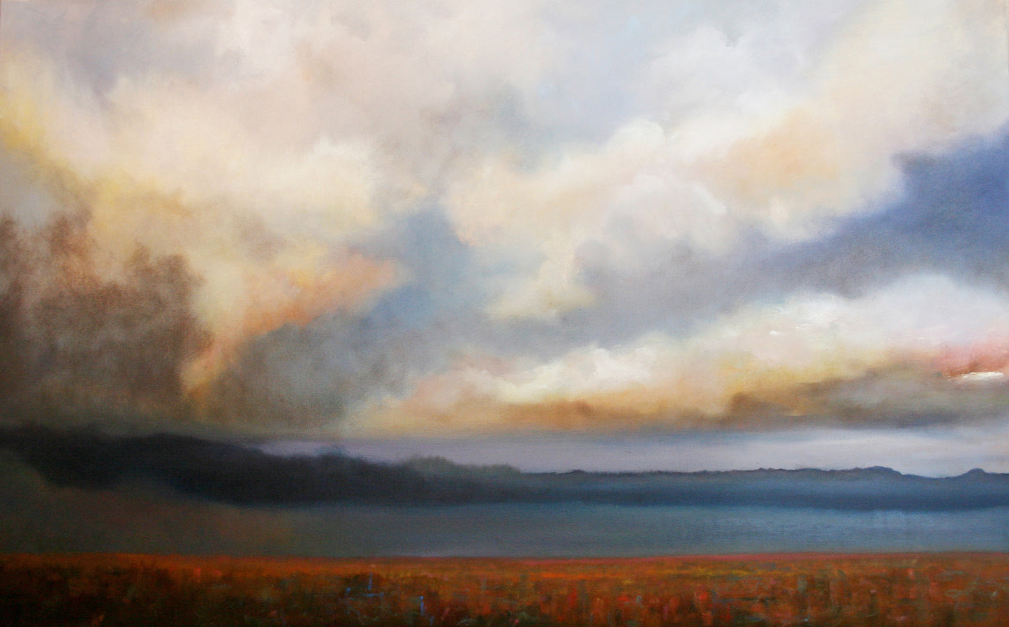 Prints available, original***SOLD*** Wired - Encaustic - 14 x 8-1/2