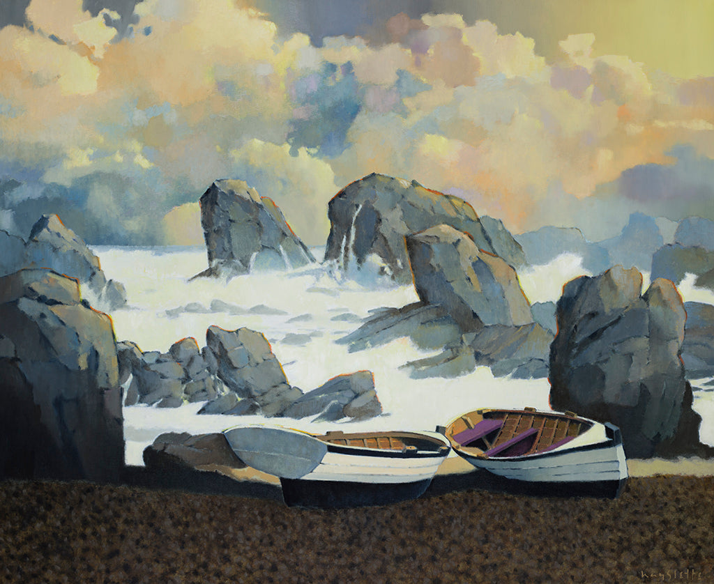Prints available, original ***SOLD*** Max Hayslette - Stranded No. 2, Oil 36x44 HMOC 1690