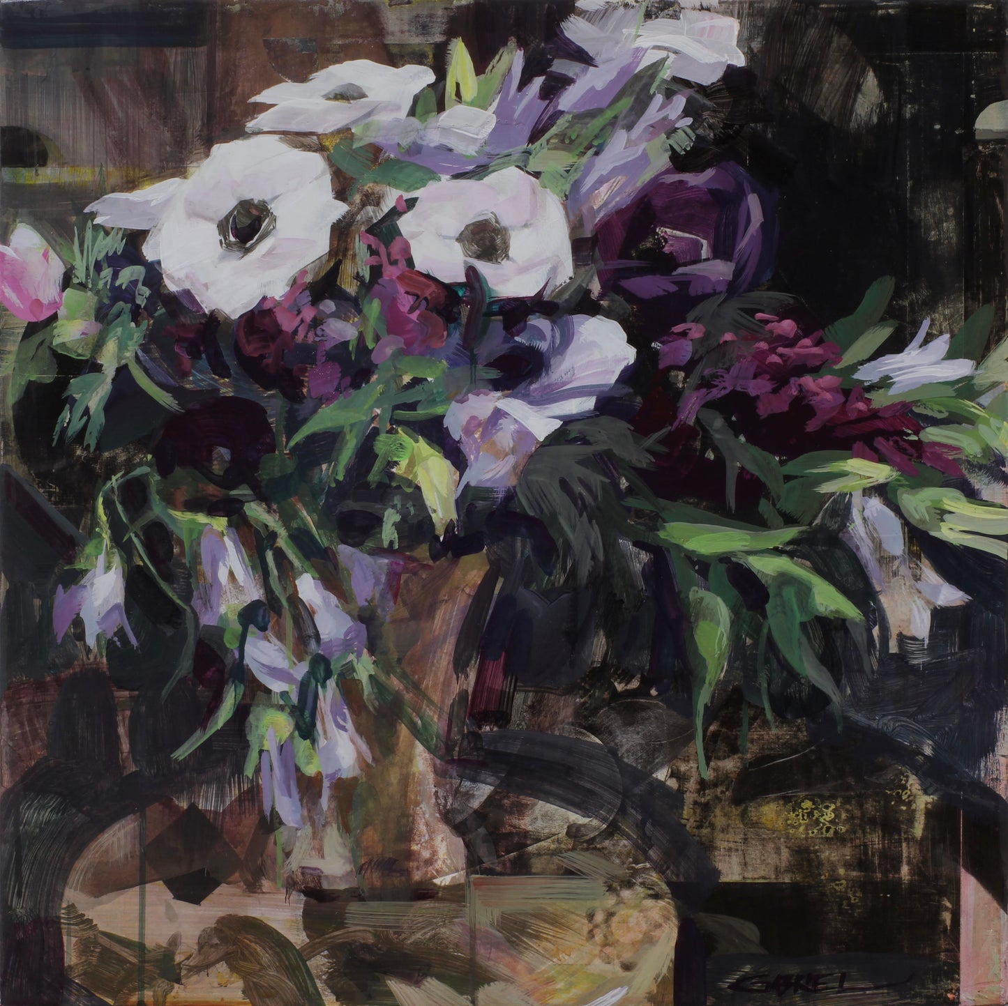 Gabriel Lipper - Studio Bouquet, oil 24x24