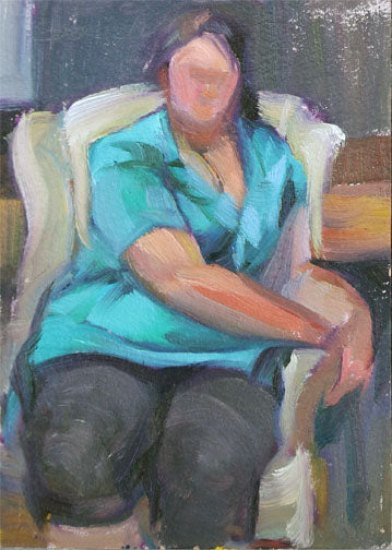 GABRIEL LIPPER - Portrait Study 2, oil 5x7