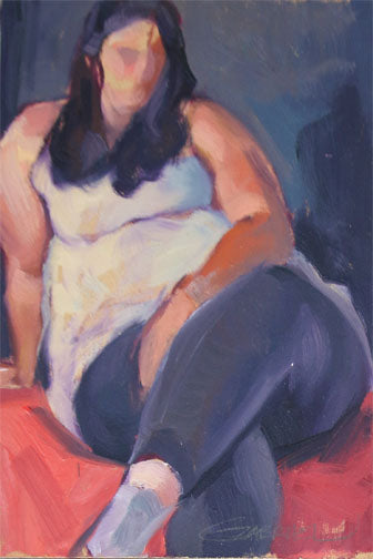 GABRIEL LIPPER - Portrait Study 3, oil 5x7