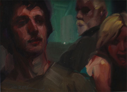 GABRIEL LIPPER - Study, Judgment of Paris, oil 5x7