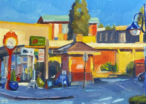 ***SOLD*** JILL ZACOT - Sun's Up, 5x7 oil (framed)