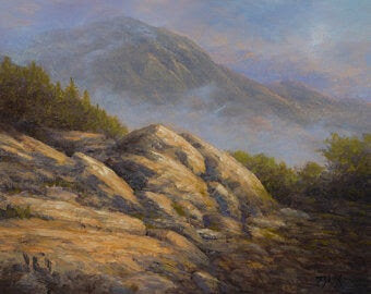 ***SOLD*** TIM PFEIFFER - Sunbaked Rocks, oil 8x10