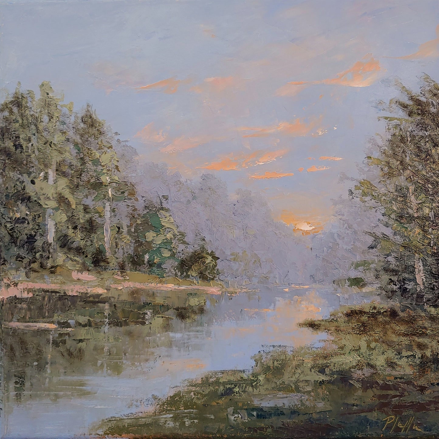 TIM PFEIFFER - Sunrise, oil, 12x12 (framed)