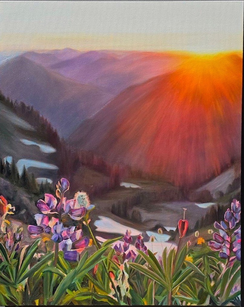 Jody Yashenko - Sunset Valley, Oil on gallery wrapped canvas, 30x24