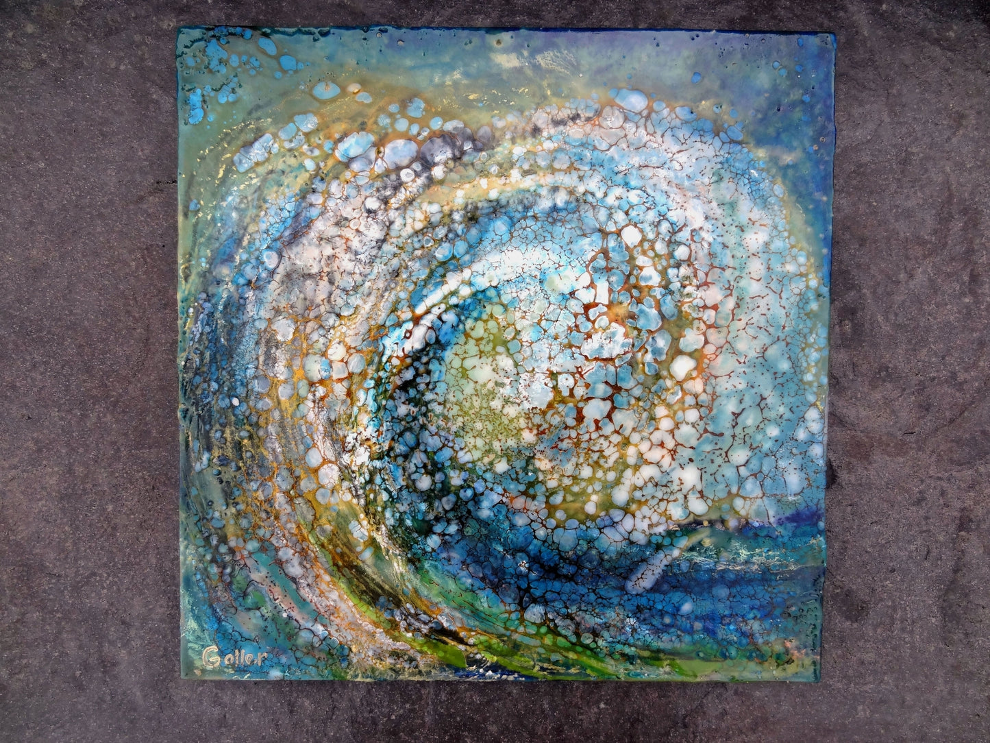 **SOLD*** Birch Thicket V - Encaustic/Mixed Media 20x13x1.75