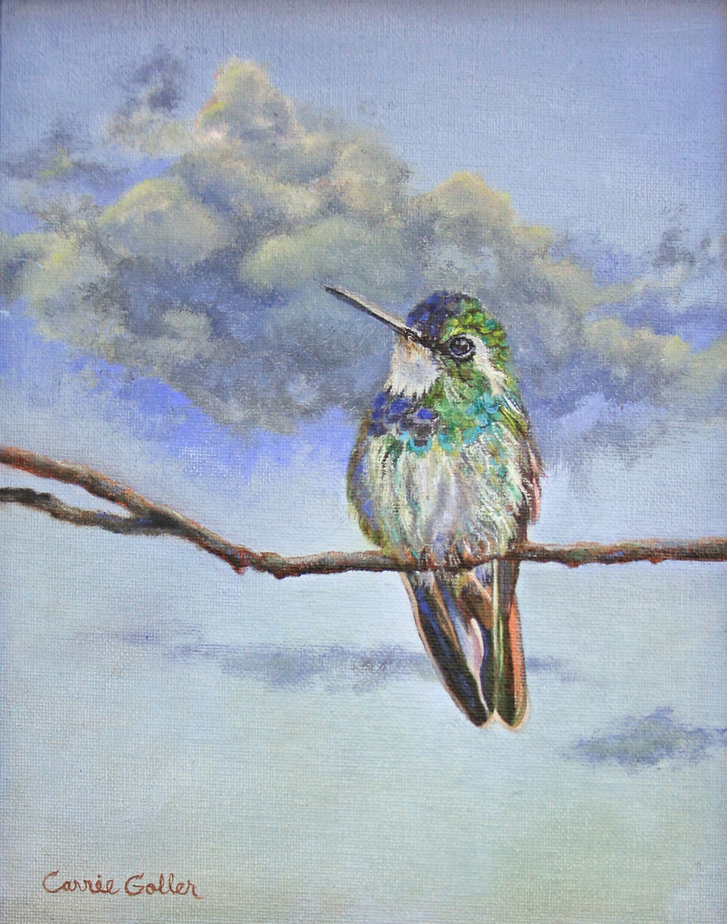 Prints available, original ***SOLD*** CARRIE GOLLER - Tempest, oil 10x8