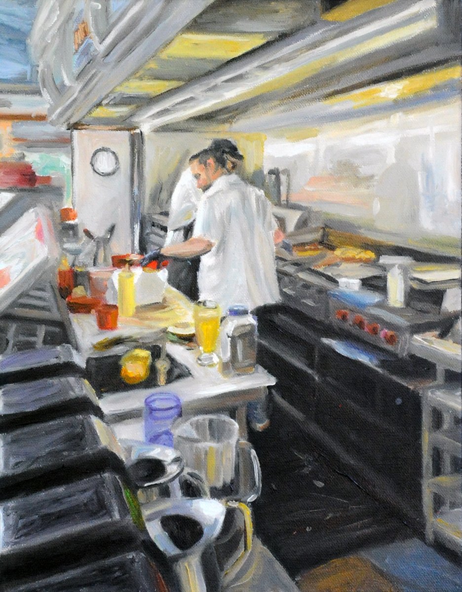 Jody Yashenko - Madison Diner, oil 11x14
