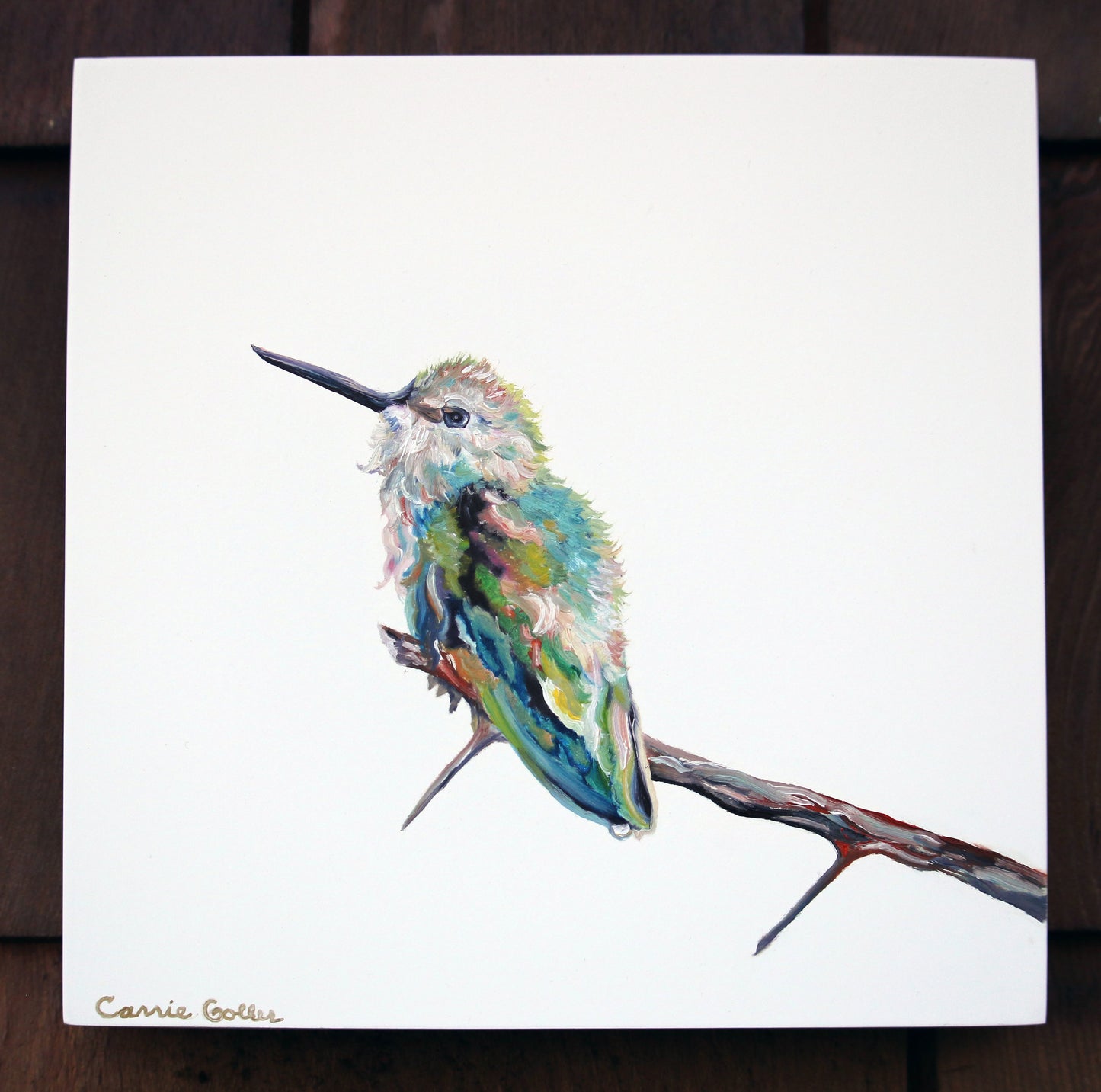 Prints available, original ***SOLD*** Thornbeak II, oil 8x8