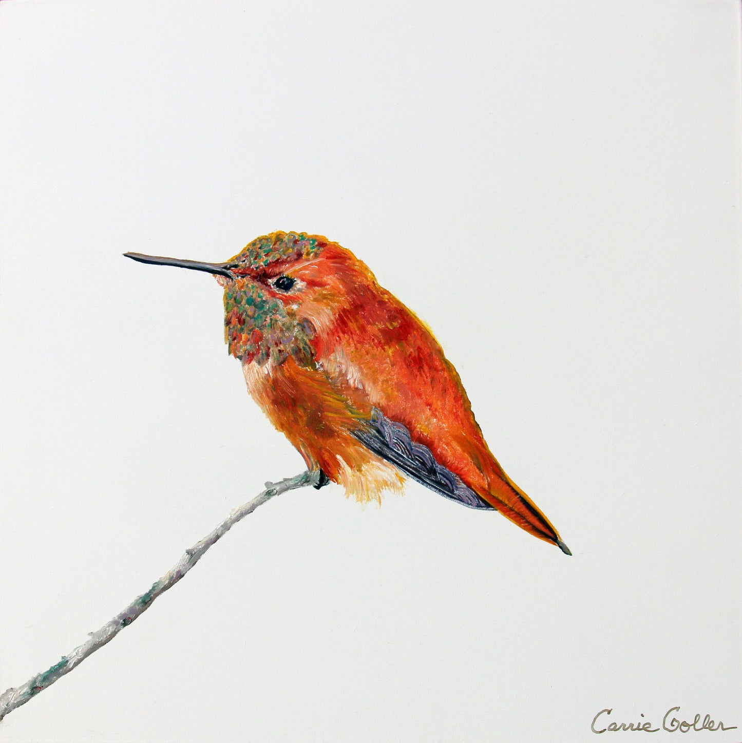 CARRIE GOLLER PRINTS - BIRDS - TINKA original oil, 10x10
