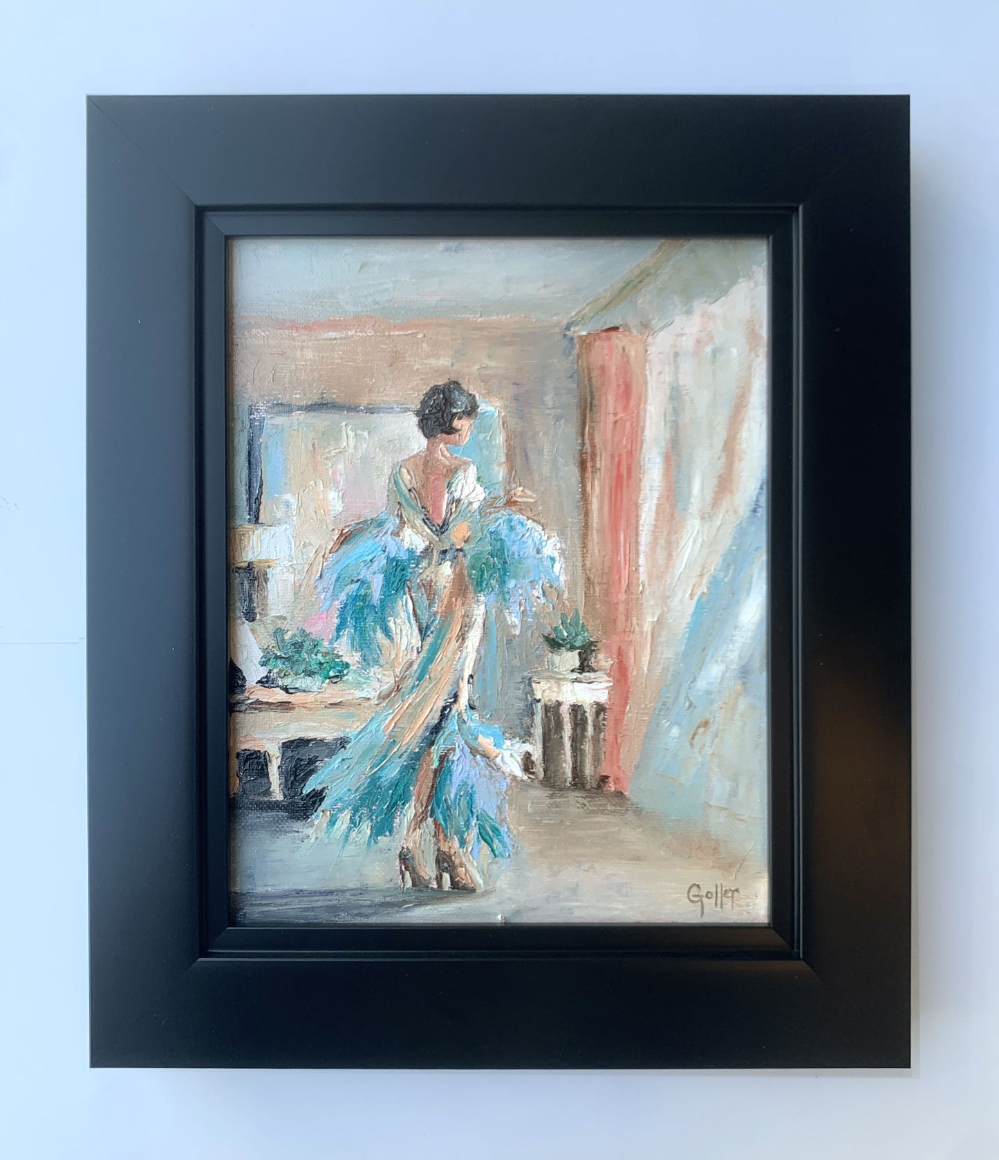 Carrie Goller - Tres Chic 10 Impressionist Portrait - Original Oil, 8" x 10" (framed)