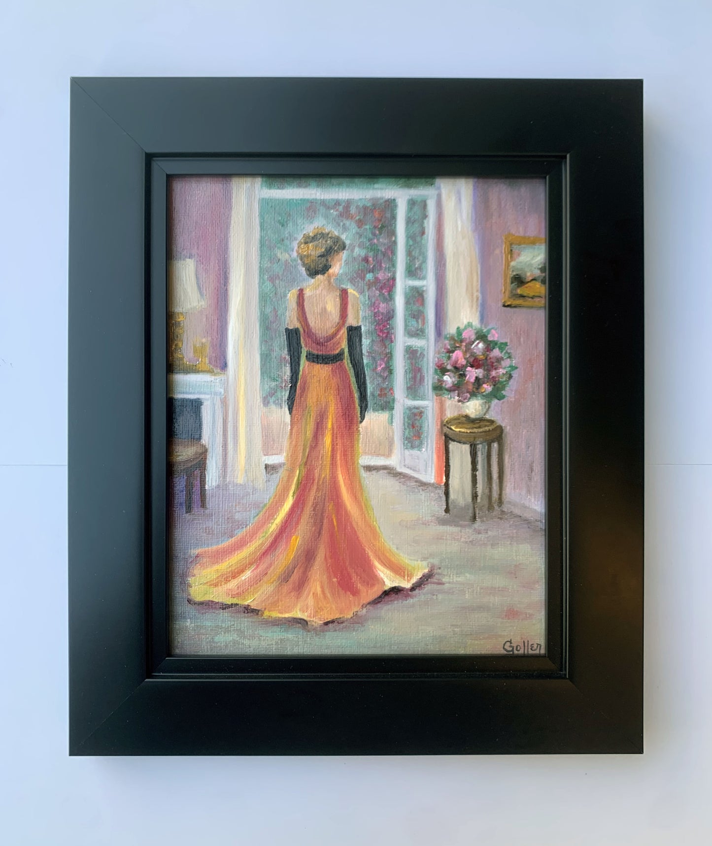 Carrie Goller - Tres Chic 11 Impressionist Portrait - Original Oil, 8" x 10" (framed)