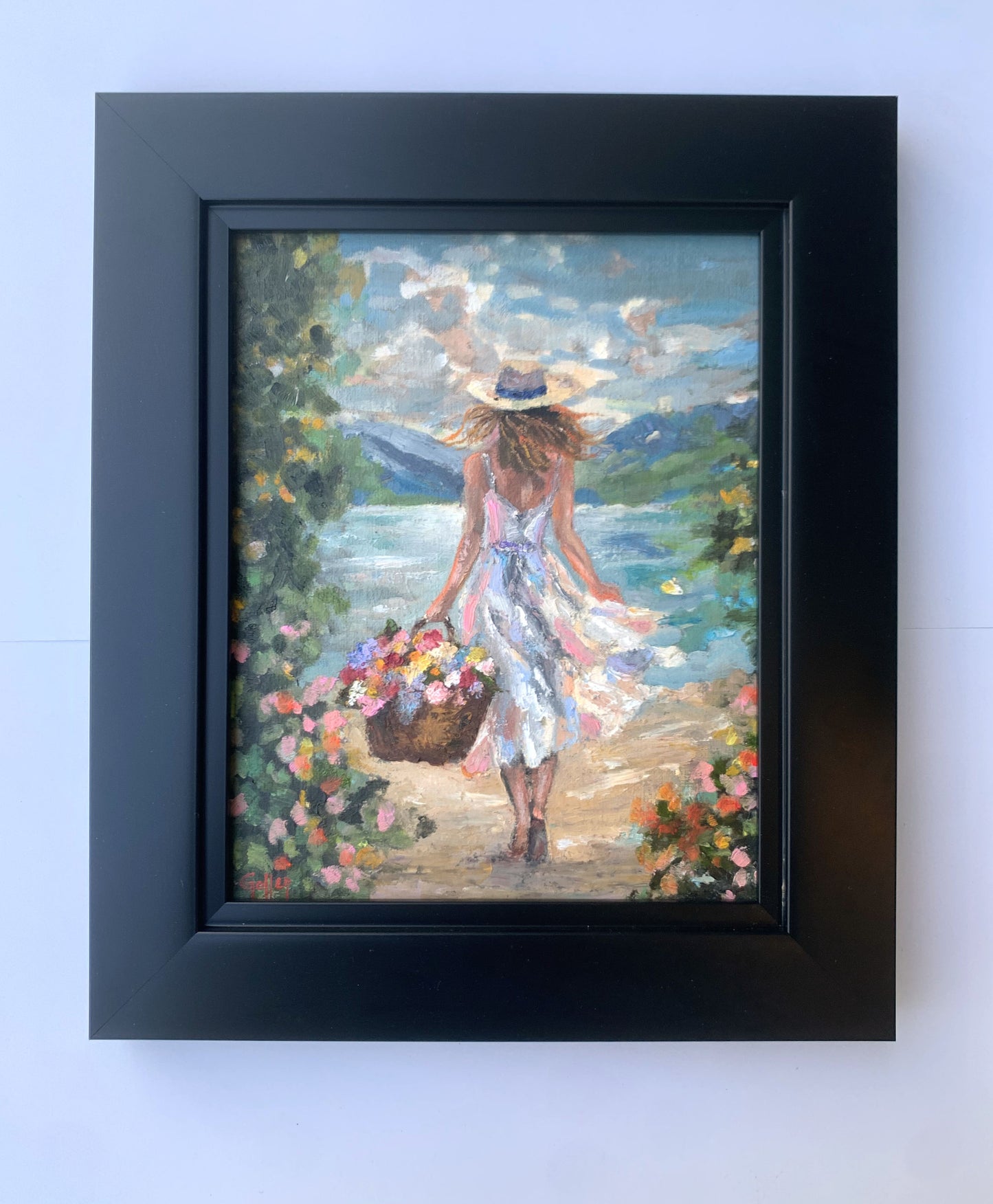 Carrie Goller - Tres Chic 13 Impressionist Portrait- Original Oil, 8" x 10" (framed)