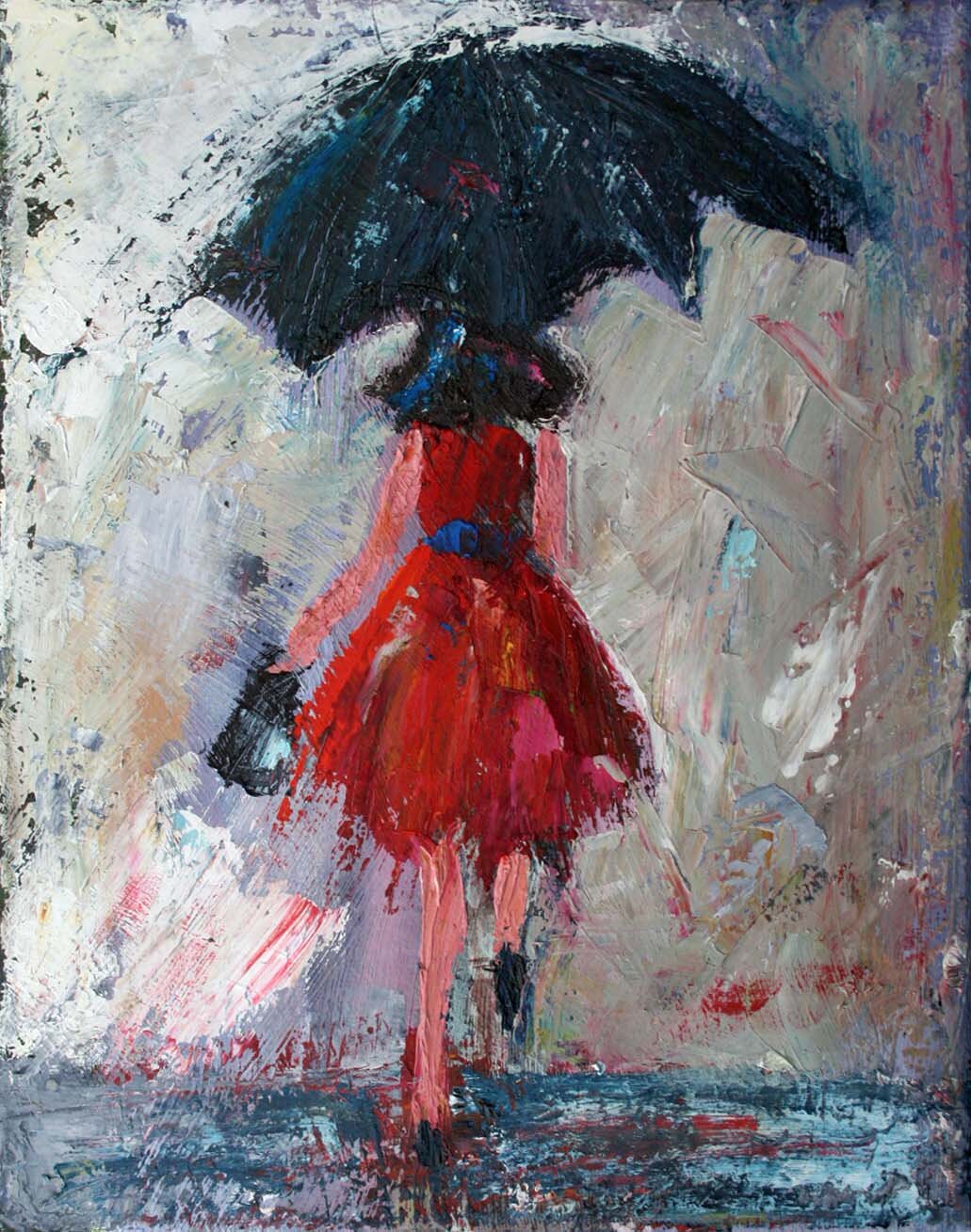 CARRIE GOLLER PRINTS - IMPRESSIONIST - TRES CHIC 2 original oil, 8x10