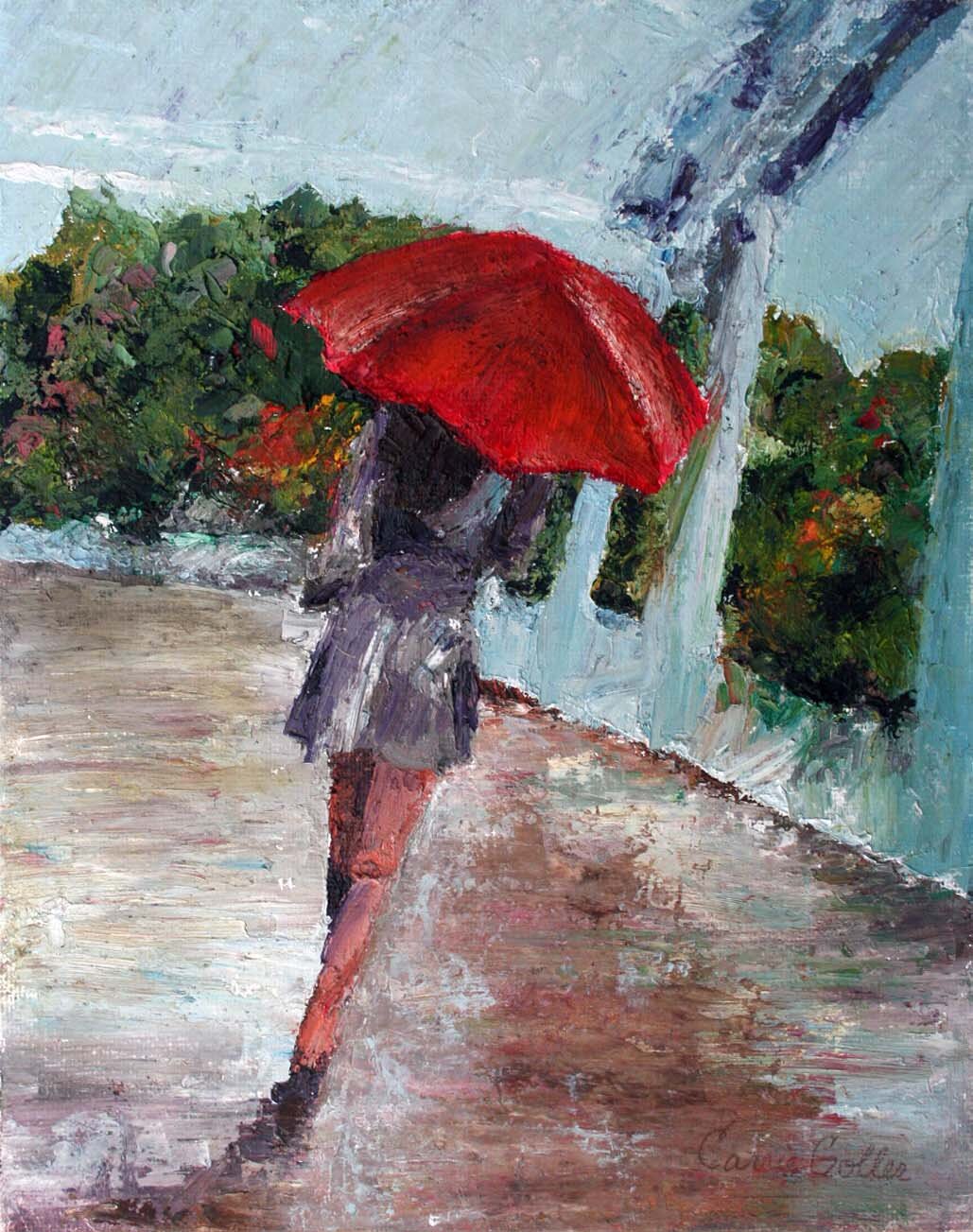 CARRIE GOLLER PRINTS - IMPRESSIONIST - TRES CHIC 4 original oil, 8x10