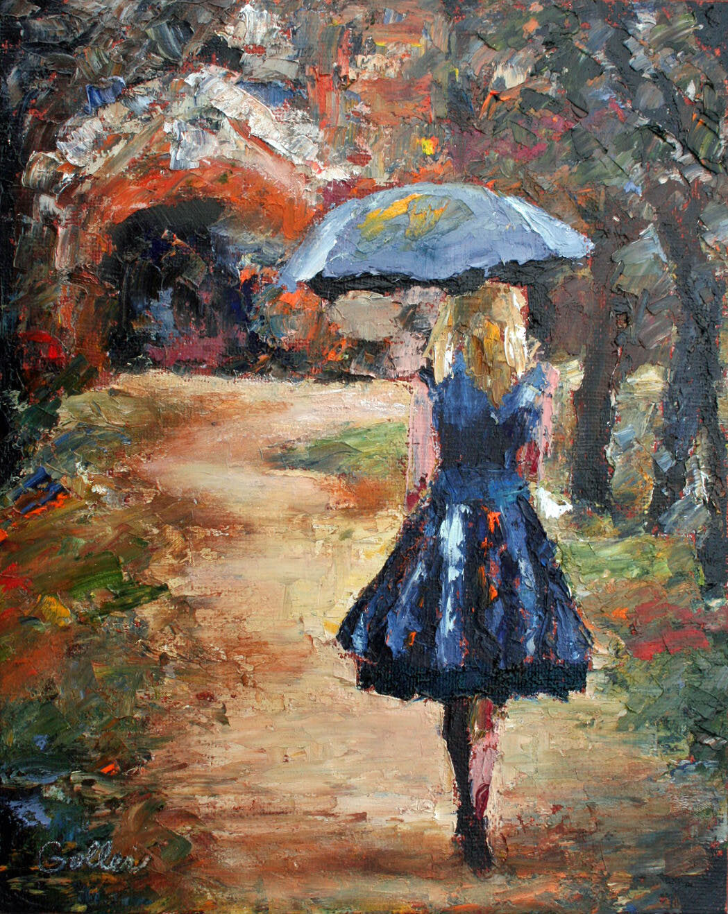 CARRIE GOLLER PRINTS - IMPRESSIONIST - TRES CHIC 6 original oil, 8x10