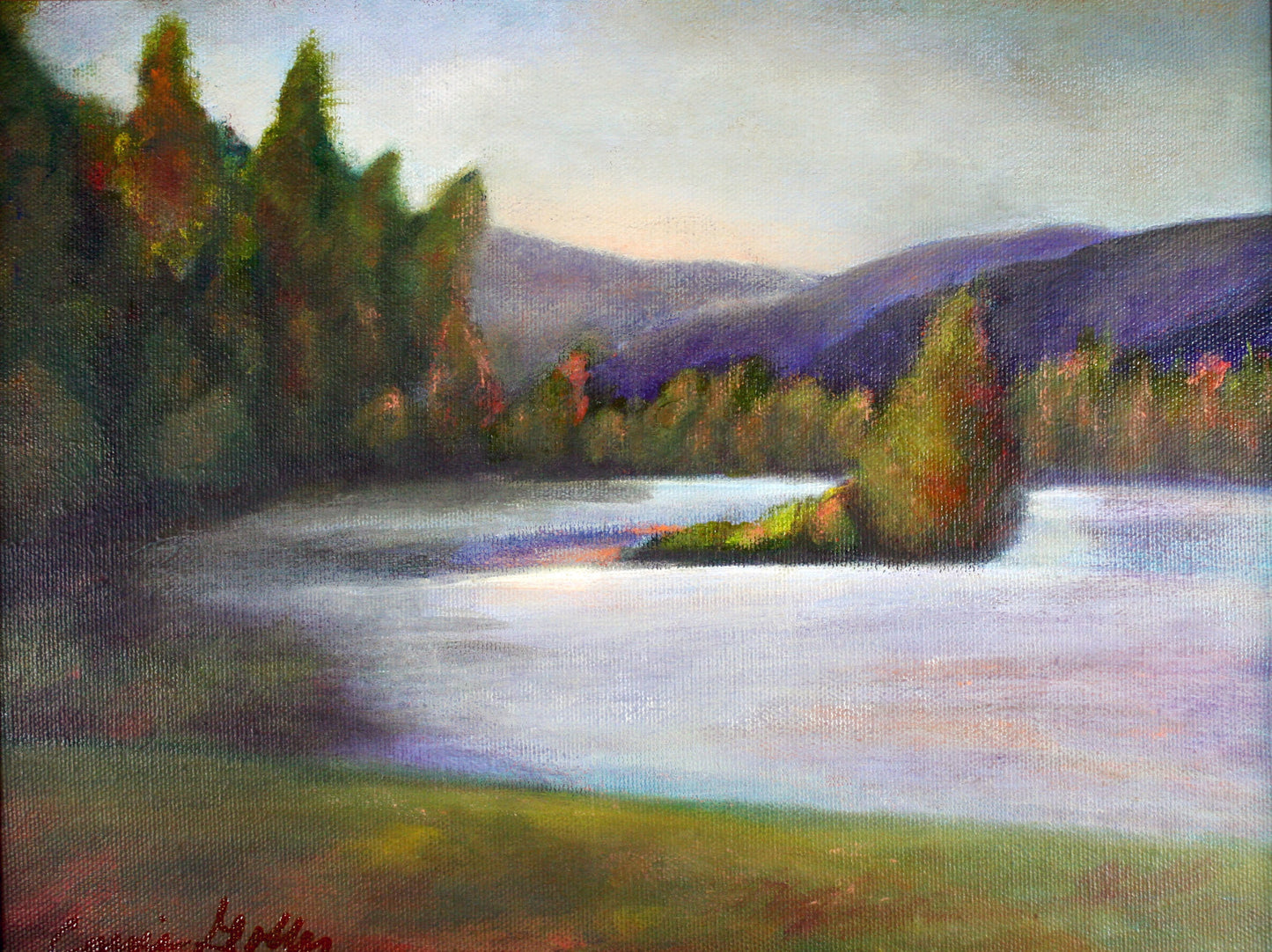 Prints available, original ***SOLD*** Trout Creek, MT Reservoir - Plein Air  9x12