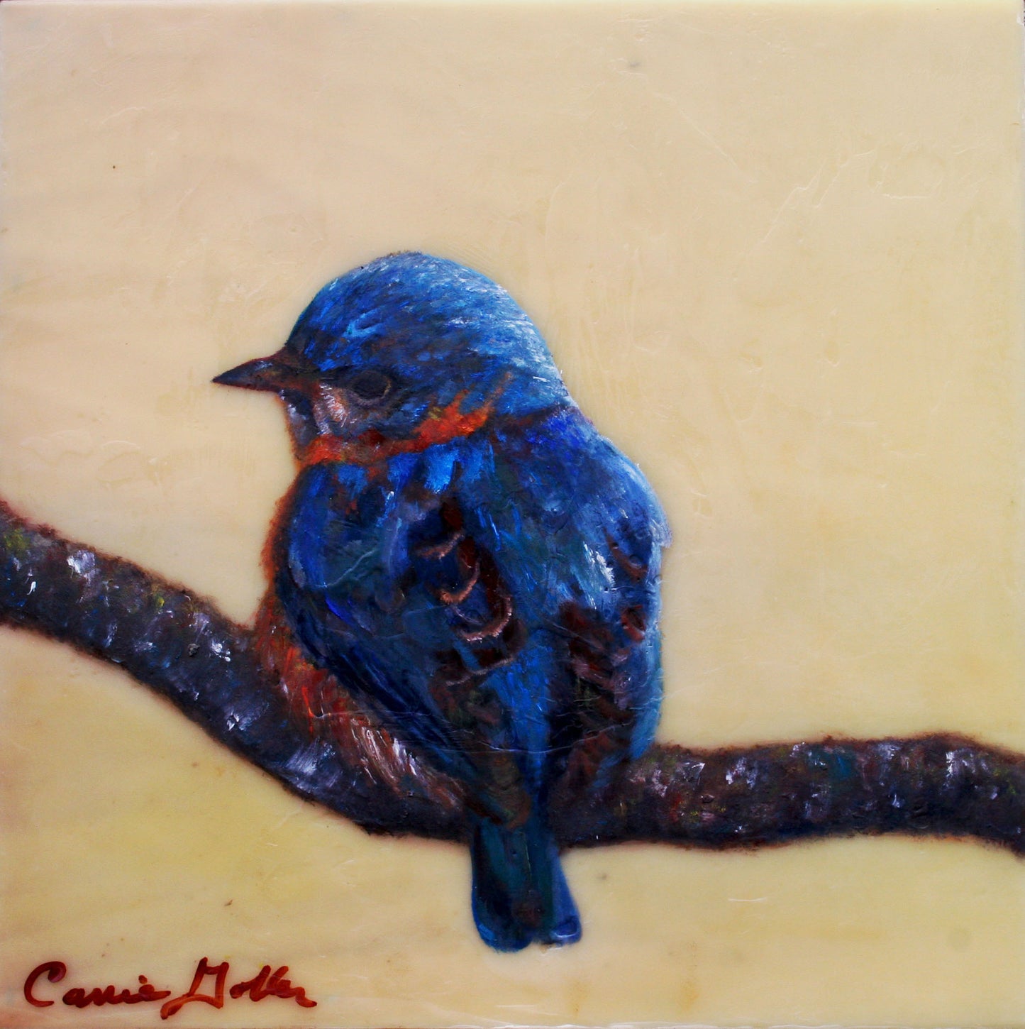 ***SOLD*** Dragonfly Dance III - Encaustic / Mixed Media - 12x36