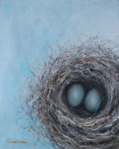 Prints available, original ***SOLD*** Carrie Goller - Twins, Oil 10x8