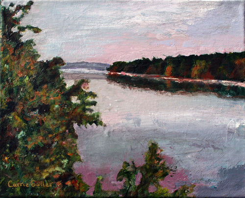 Prints available***SOLD*** Agate Pass Autumn - Mixed Media - 8x10