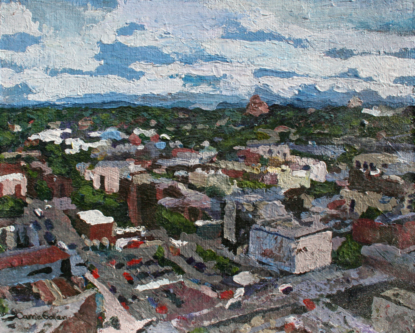 Prints available, original ***SOLD*** View From Smith Tower - oil 8x10, framed