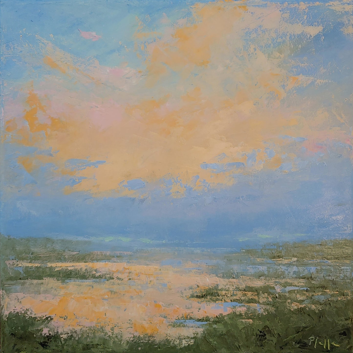 TIM PFEIFFER - Wake Up, oil 12x12 (framed) - not currently in gallery, please request