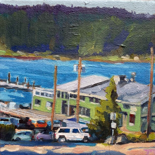 ***SOLD*** JILL ZACOT - Waterfront, oil 6x6