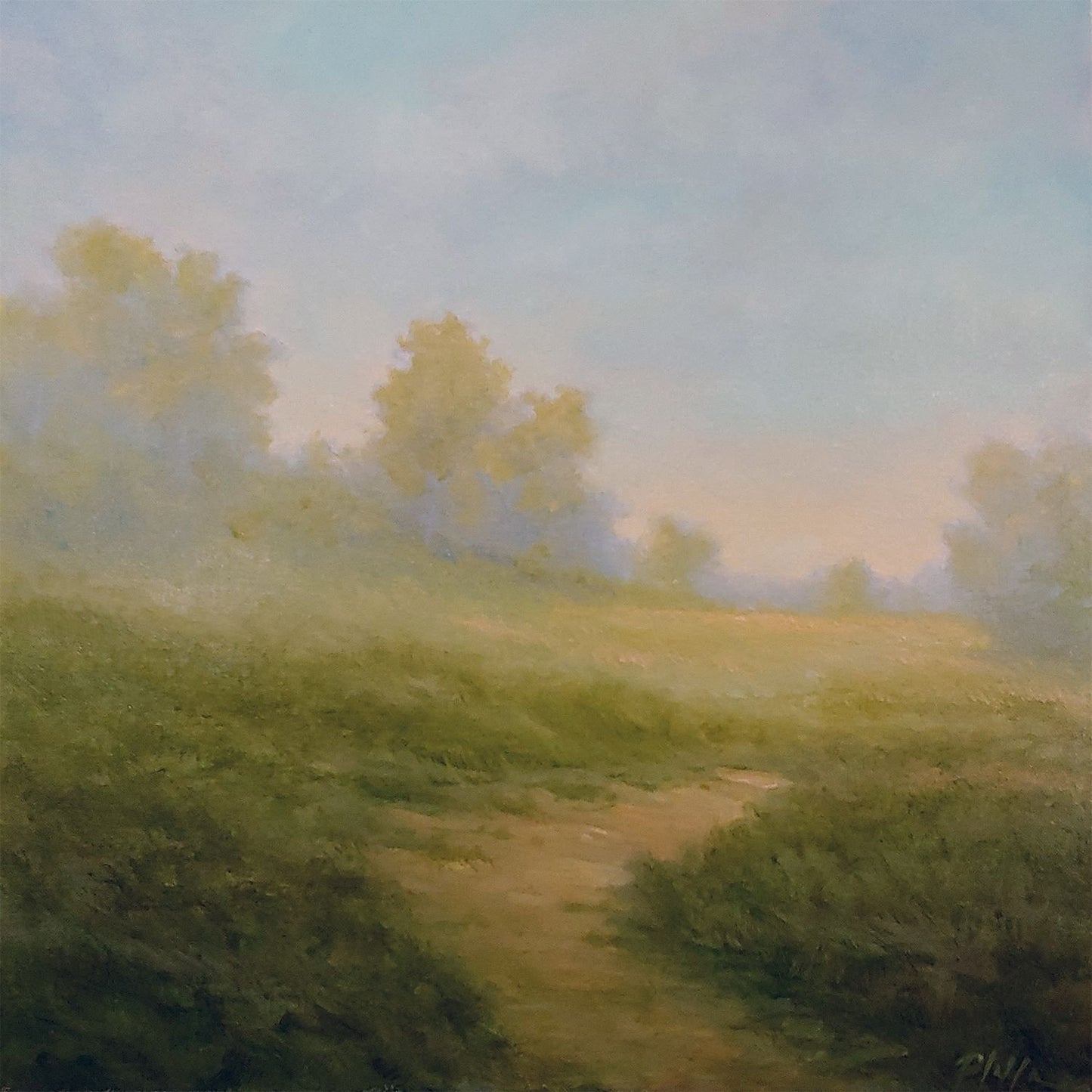 TIM PFEIFFER - Welcome Home, oil on gallery wrapped canvas, 12x12