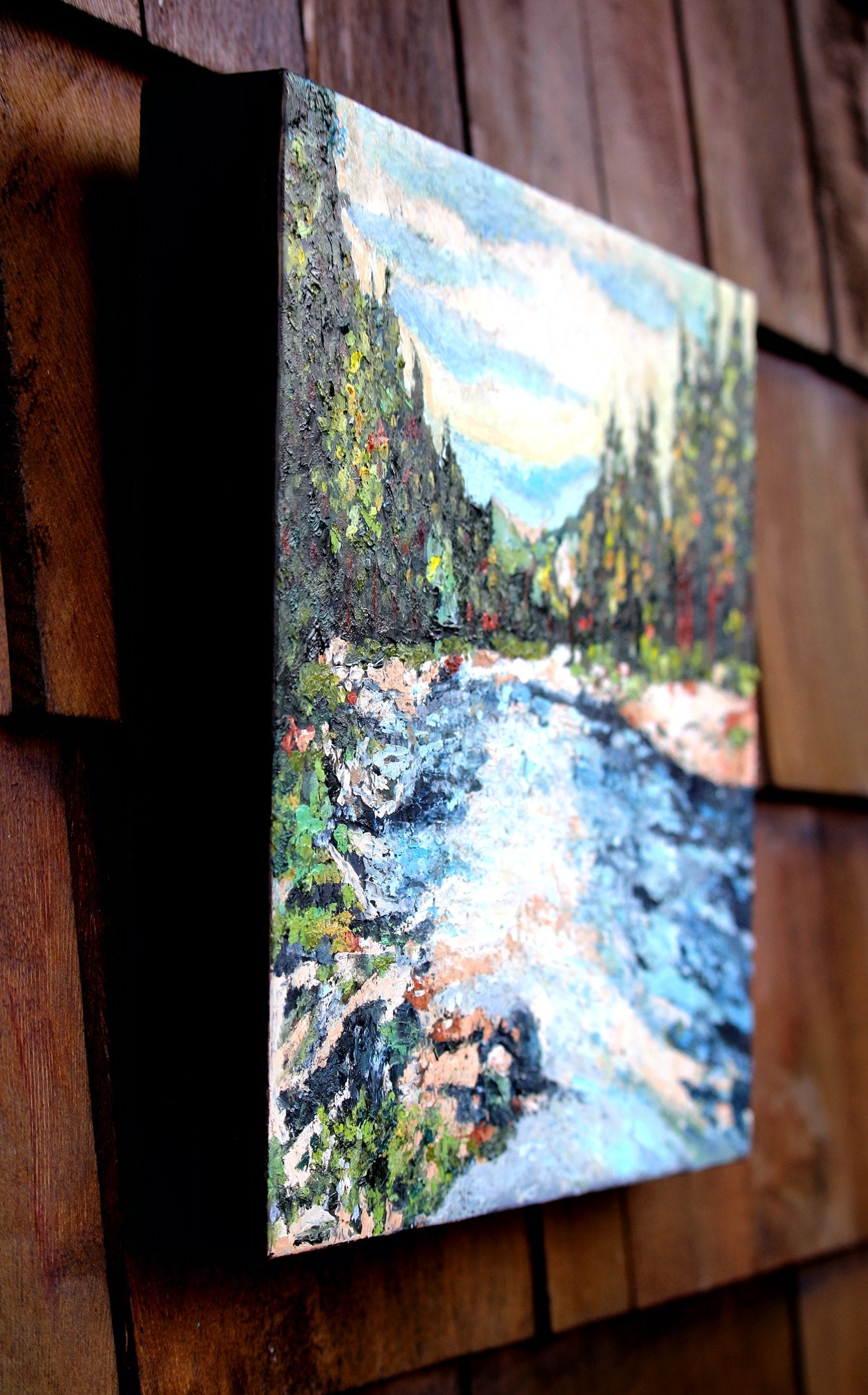 Carrie Goller - Wenatchee River, WA mixed media (encaustic/oil) 11x14
