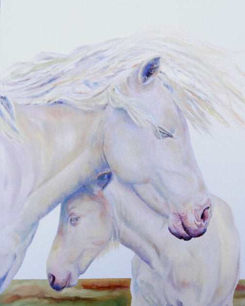 CARRIE GOLLER PRINTS - CREATURES - WILD PEARLS (original oil, 16x16)