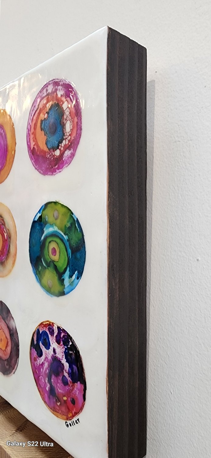 CARRIE GOLLER - Wild XV, encaustic/mixed media 11x11