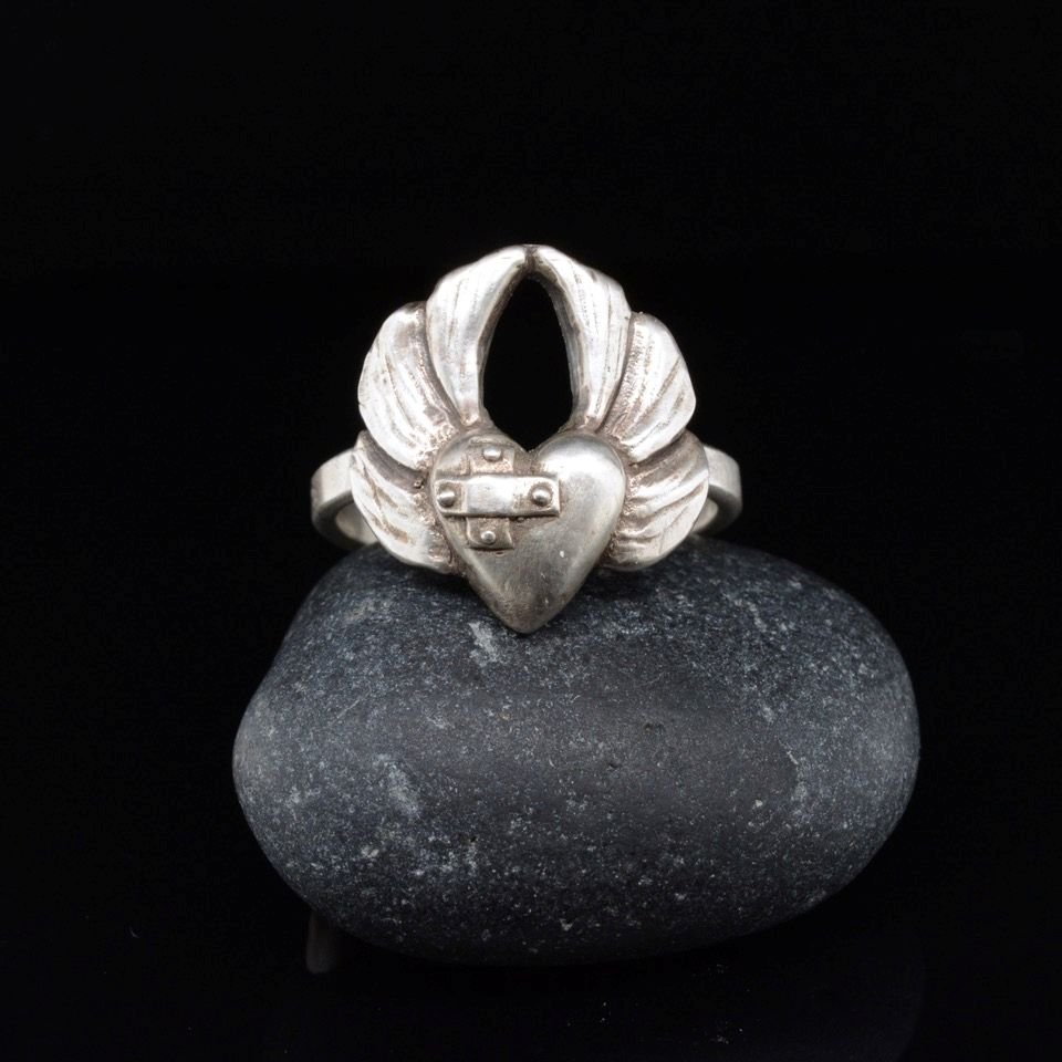 Jody Lyle - Winged Mended Heart, Sterling Silver Ring