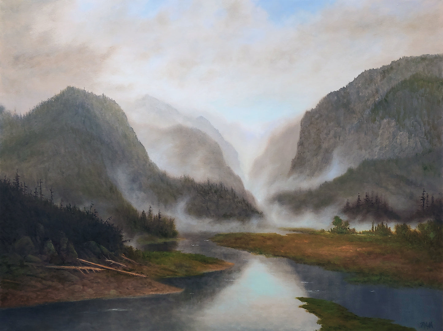 TIM PFEIFFER - Wishful Thinking, oil on 1 1/2" deep canvas, 30" x 40" (framed)